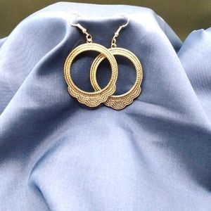 Silver-tone textured earrings